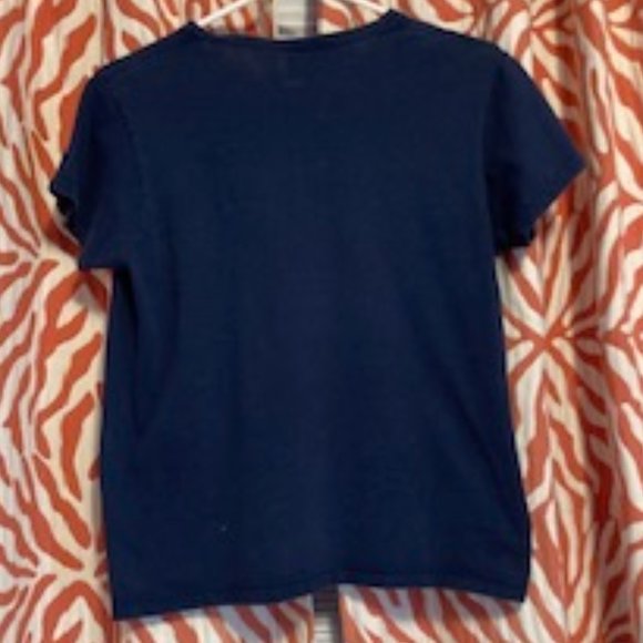 Navy Short Sleeve Tee "I'm Oustanding " whimisical logo, ultra 100% cotton, Med. - Picture 6 of 7